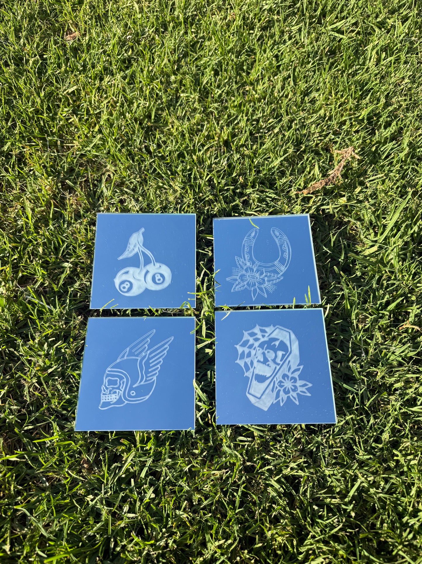 Set of 4 Etched Coasters