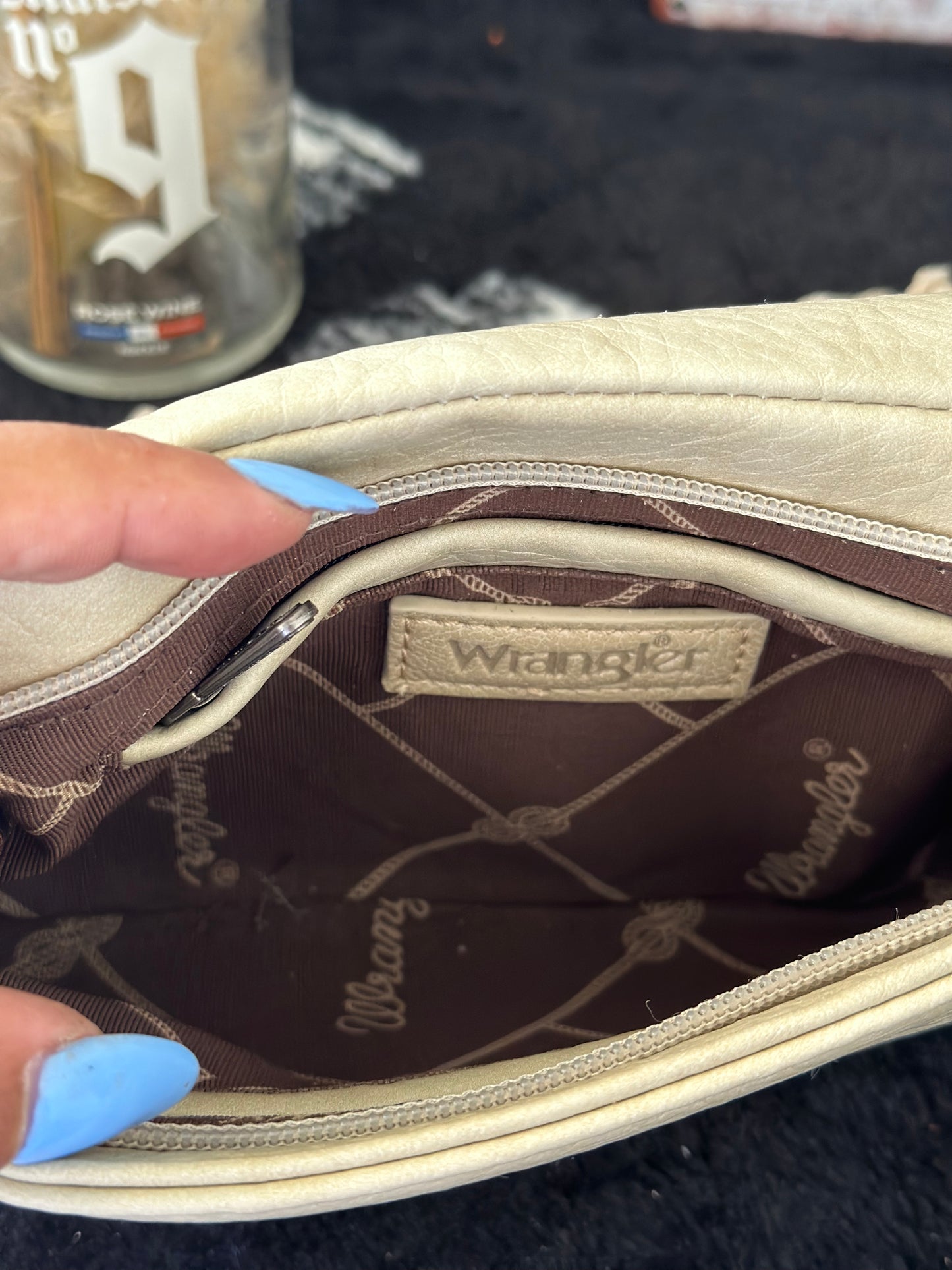 Wrangler Concho Fringe Crossbody Purse