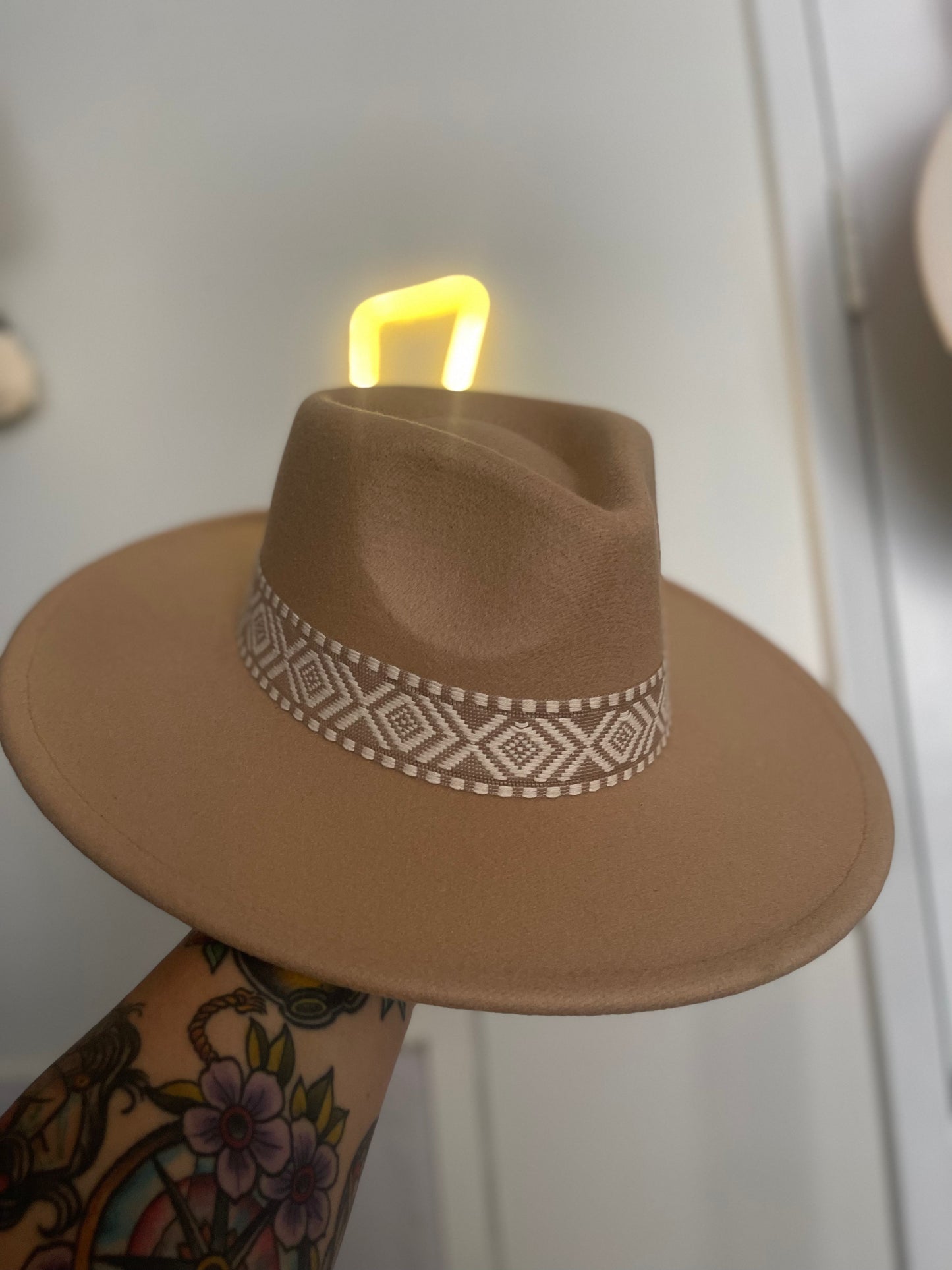 Boho trim Rancher Hat