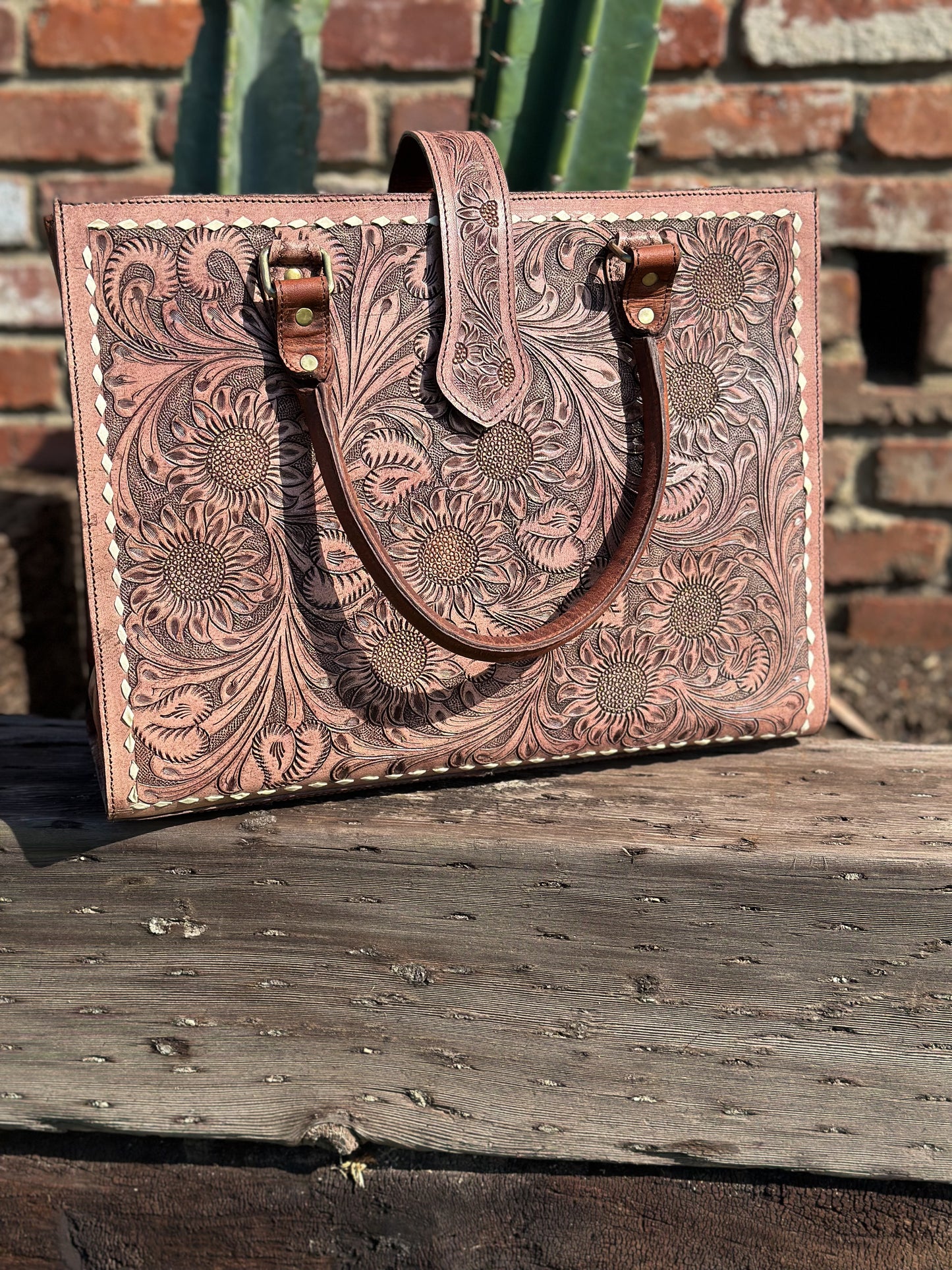 Kansas Tooled Tote Bag