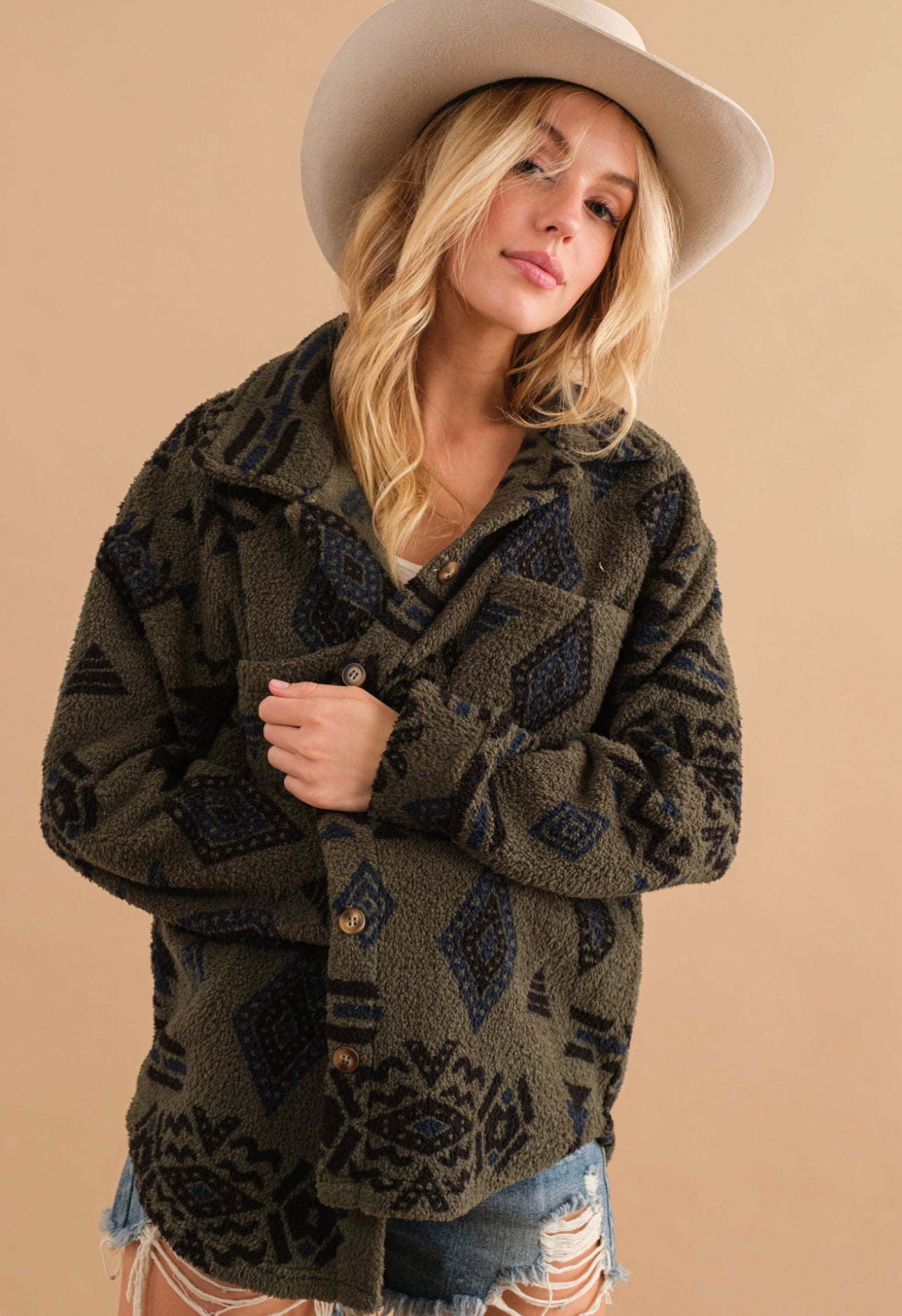 Sienna Aztec Teddy Jacket