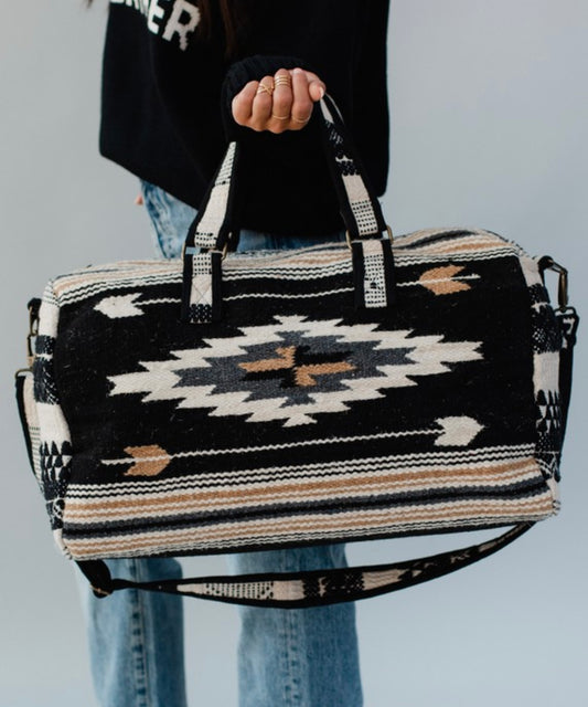 Woven Aztec Duffle Bag