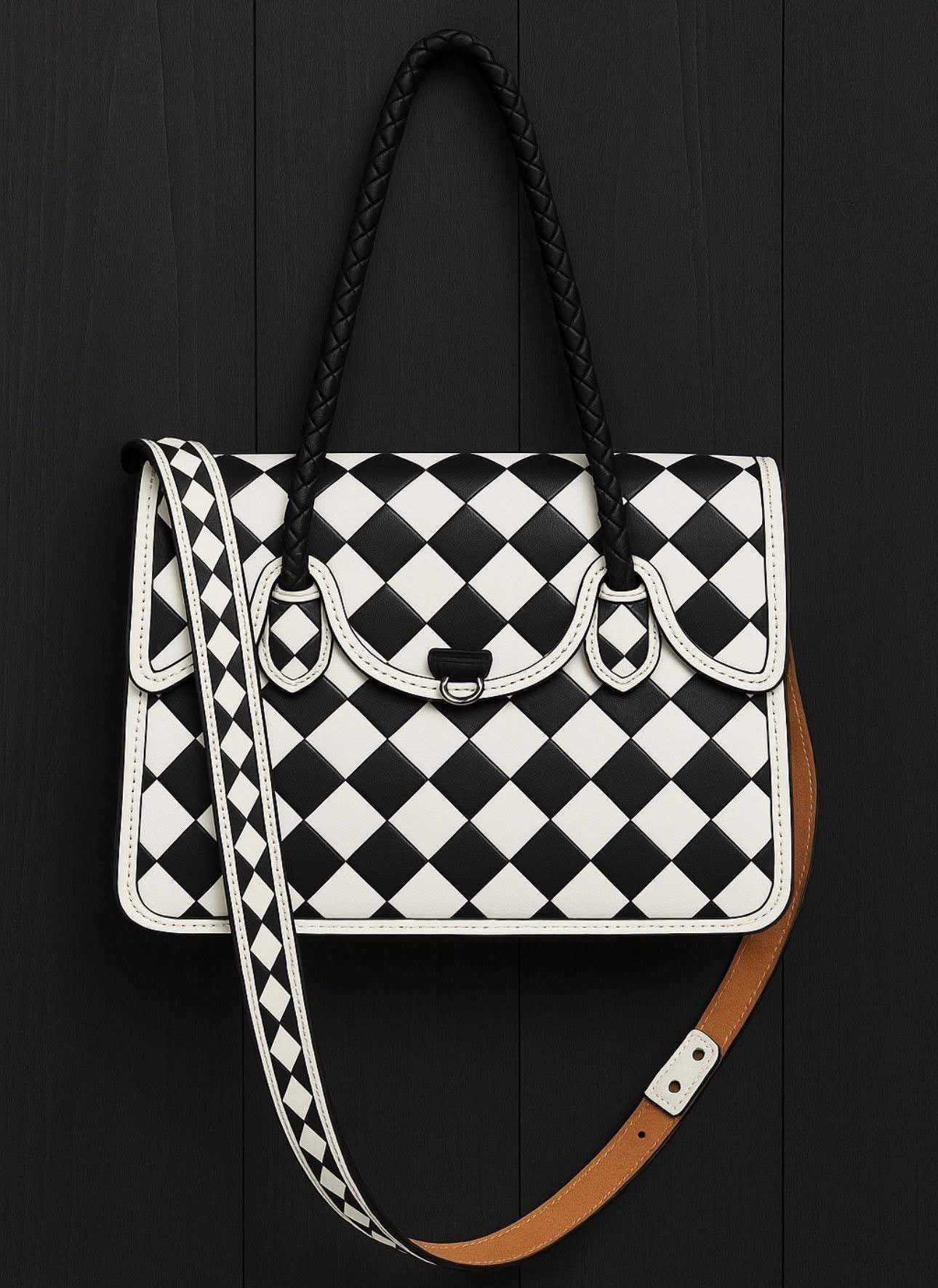 PREORDER Checker Tote with strap