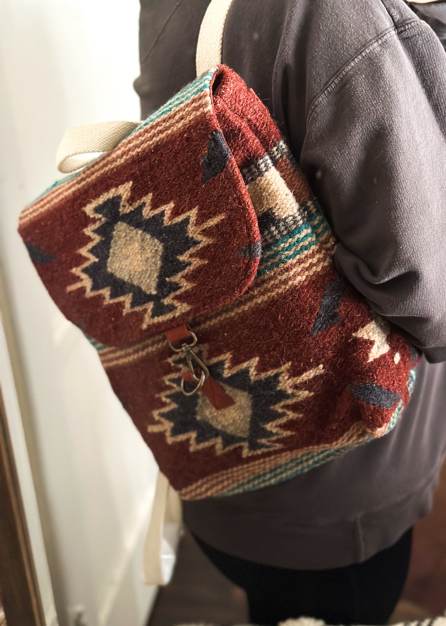 Woven Aztec Backpack