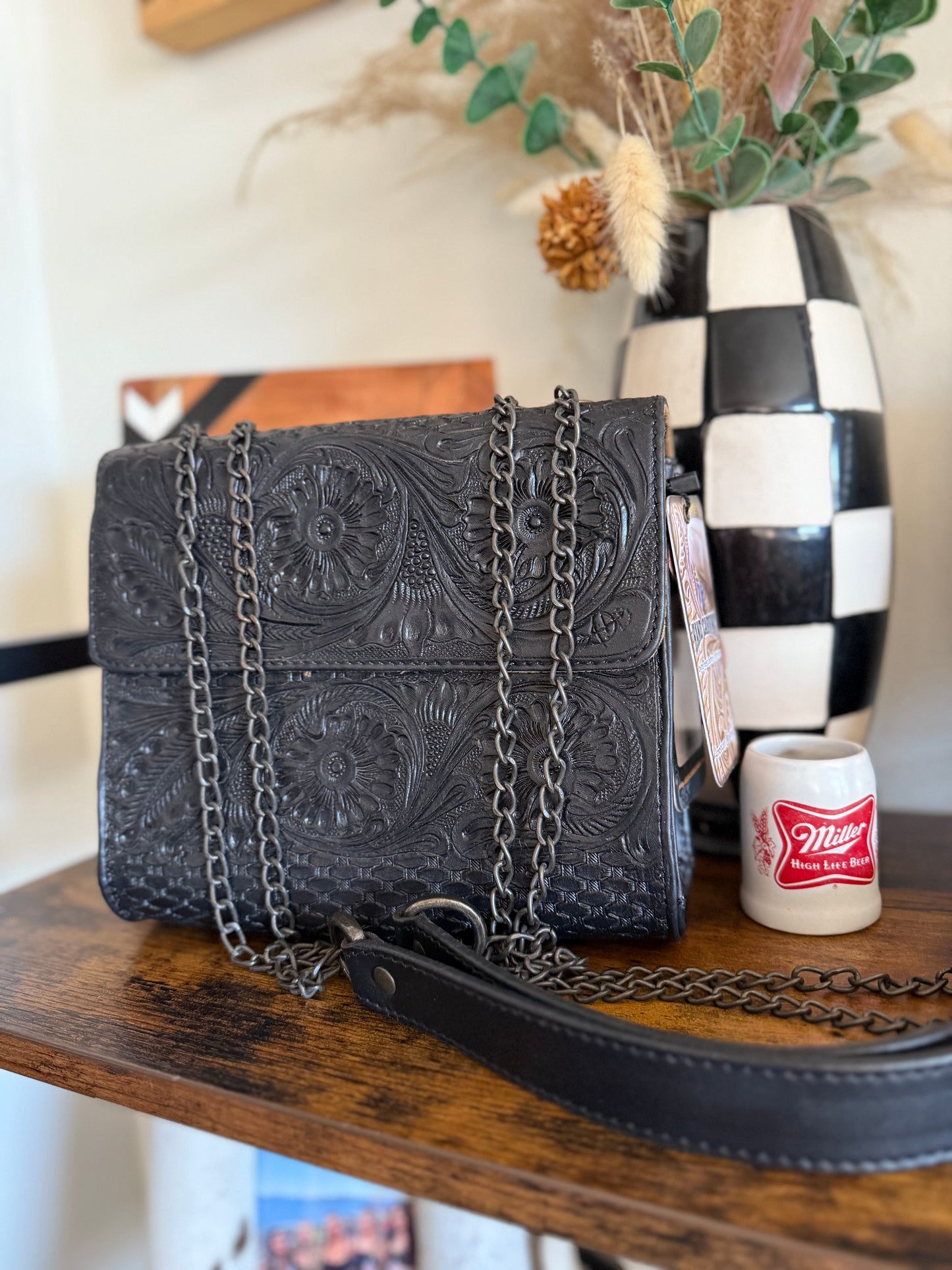Unchained Tooled Crossbody