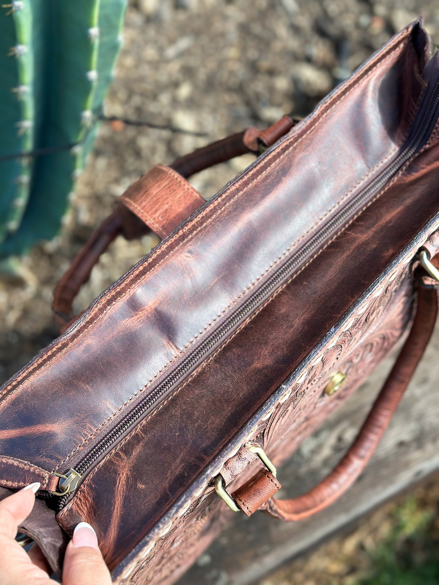 Kansas Tooled Tote Bag