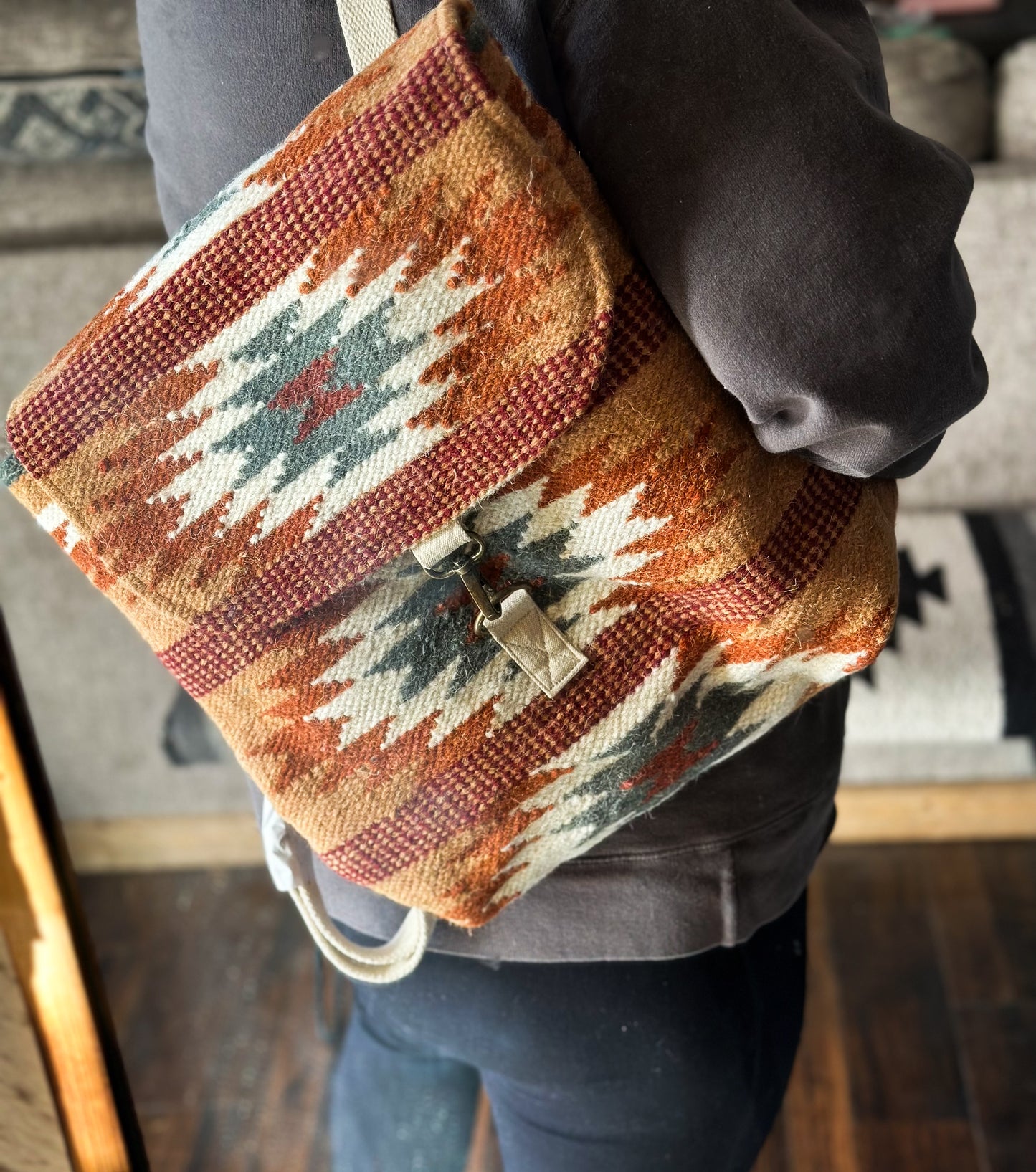 Woven Aztec Backpack