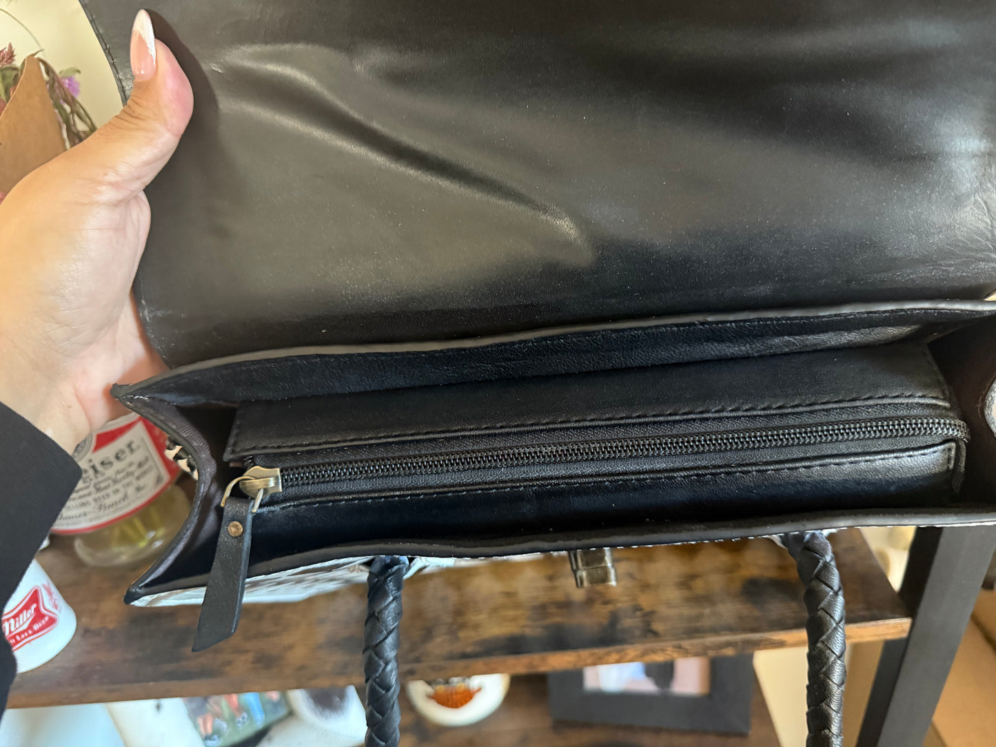 Checker Tote with strap