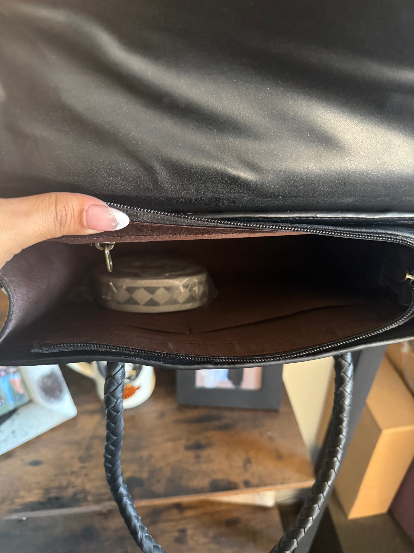 Checker Tote with strap