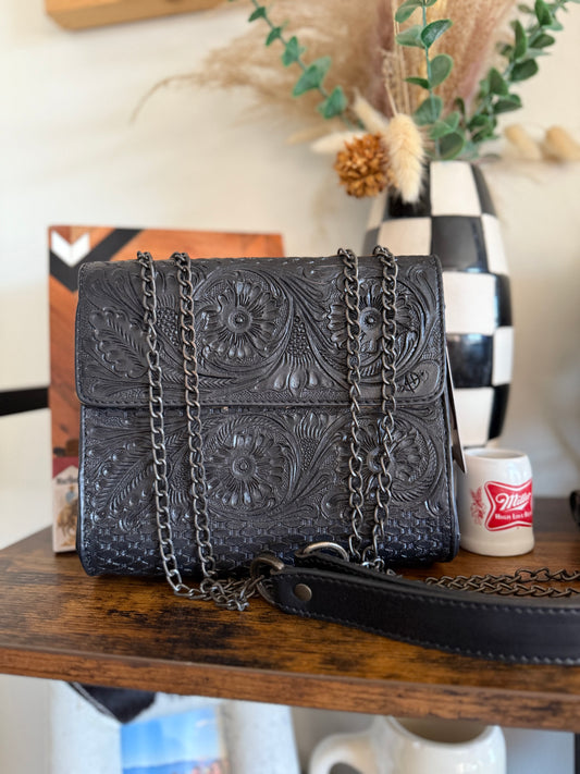 Unchained Tooled Crossbody