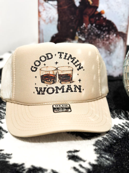 Good Timin Woman Trucker Hat