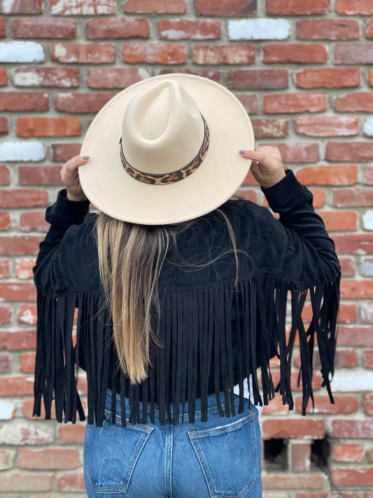 Black Suede Fringe Jacket