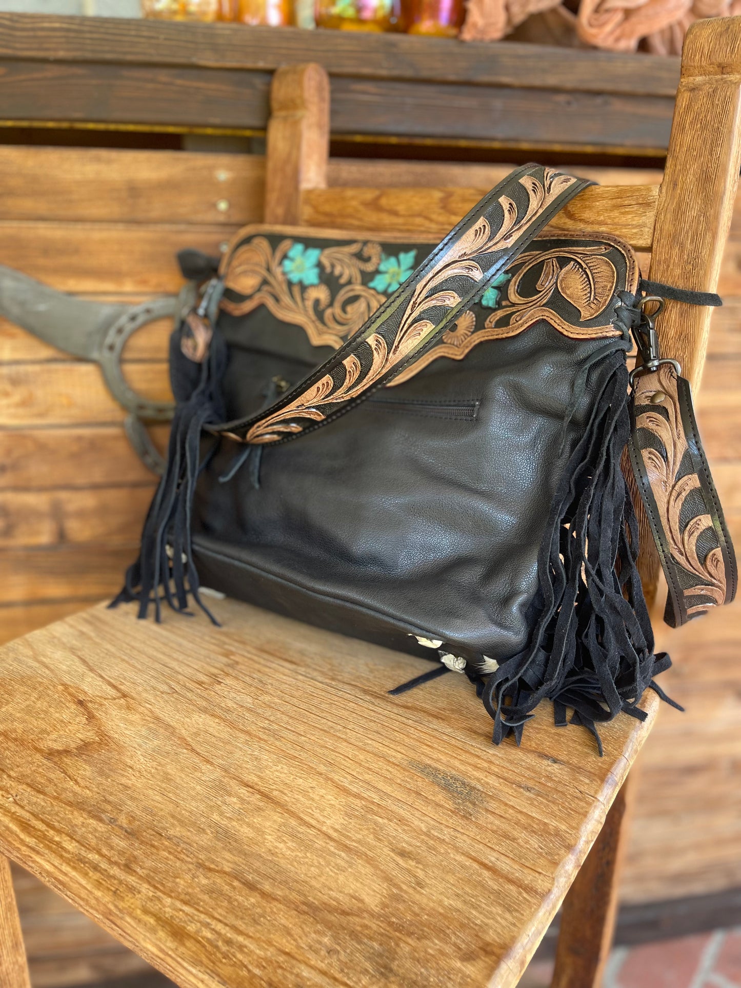 Aspen Tooled Leather Purse