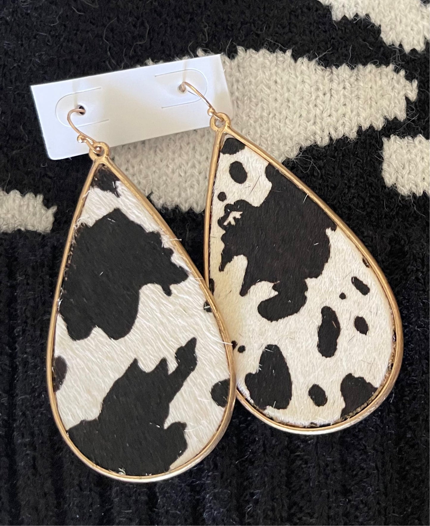 Animal Print Teardrop Earring